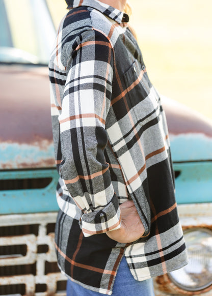 Black Copper Mila Flannel Shirt - FINAL SALE Tops