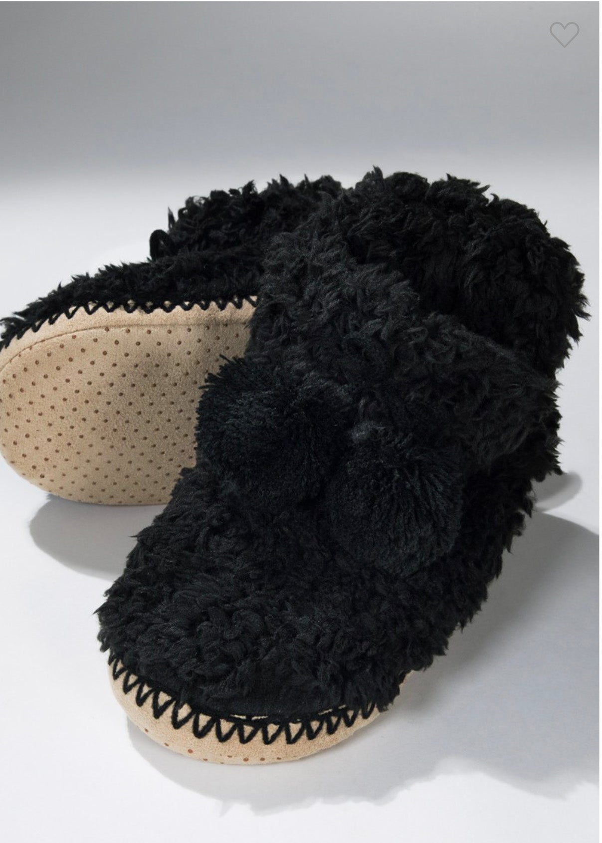 Black Faux Fur Bootie Slippers - FINAL SALE Shoes