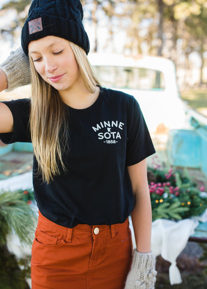 Black Minnesota Graphic Tee - FINAL SALE Tops