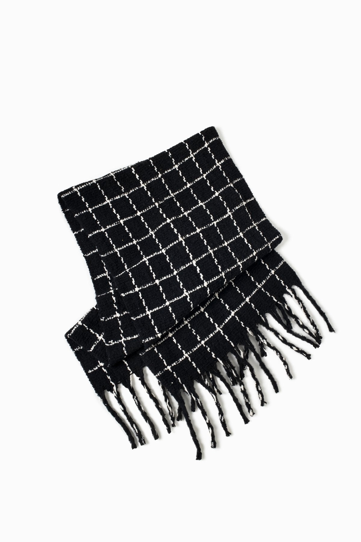 Black Window Panel Scarf Accessories