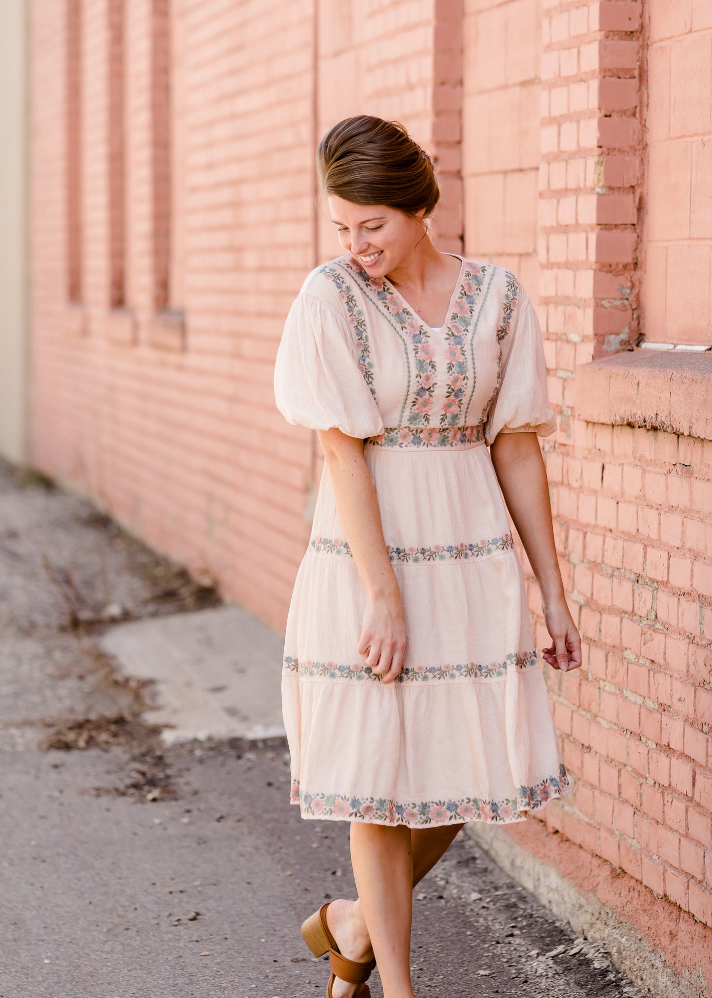 Blush Ethereal Embroidered Midi Dress - FINAL SALE Dresses