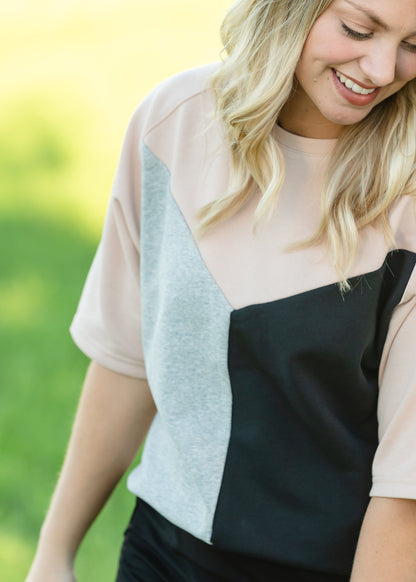 Blush Geometric Shirt - FINAL SALE Tops