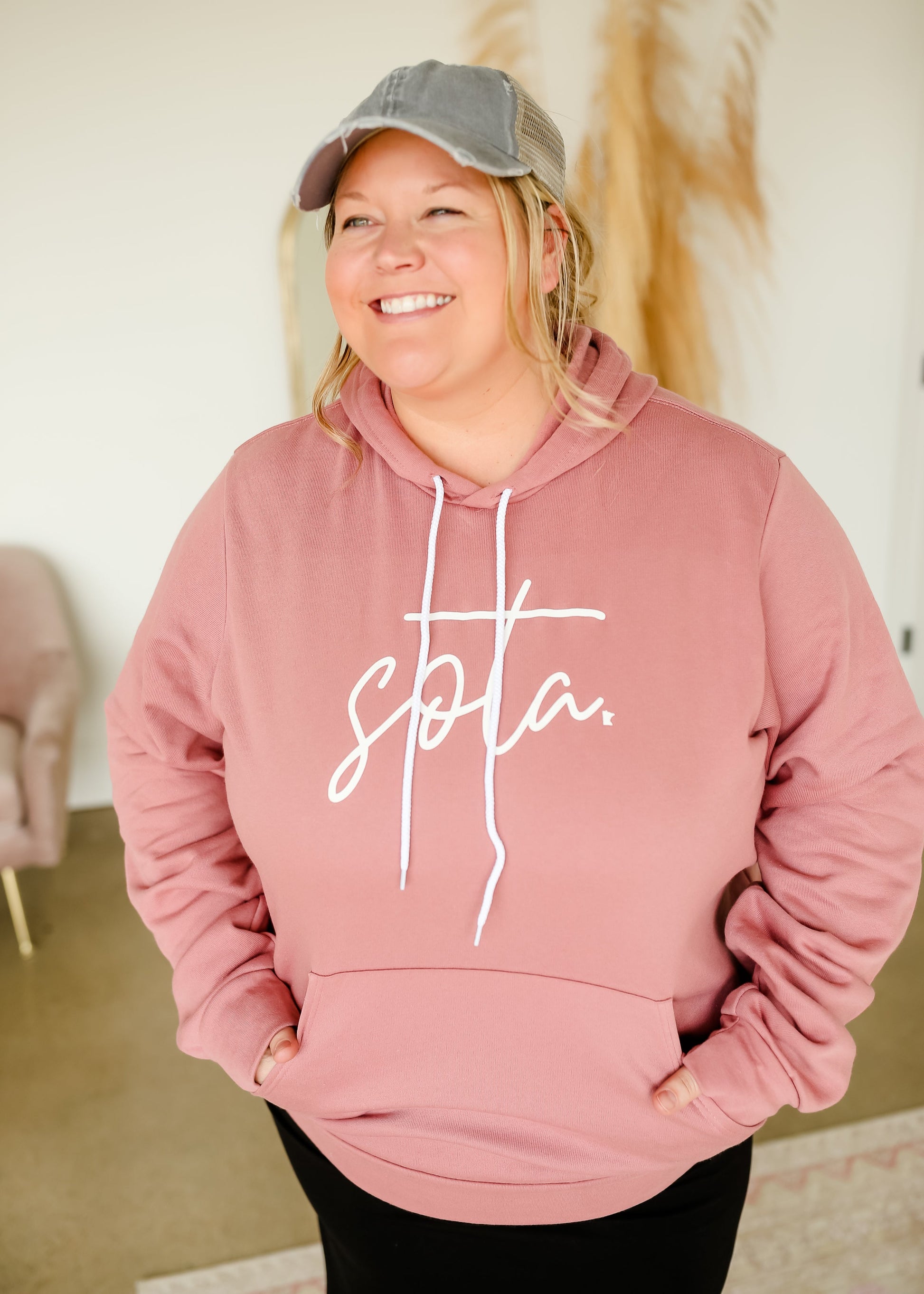 Blush Sota Hooded Sweatshirt - FINAL SALE Tops