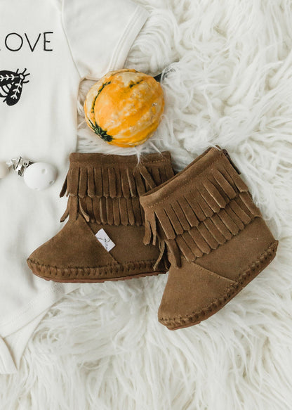 Brown Moccasin Baby Booties - FINAL SALE Home & Lifestyle