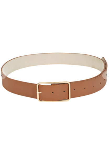 Brown Square Buckle Belt Accessories