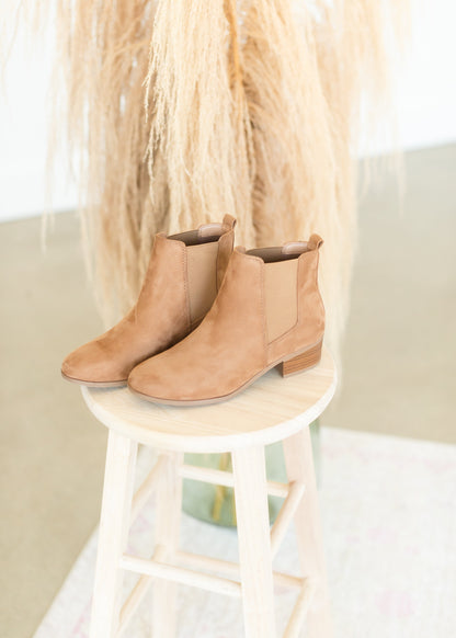 Brown Suede Ribbed Bootie - FINAL SALE Shoes