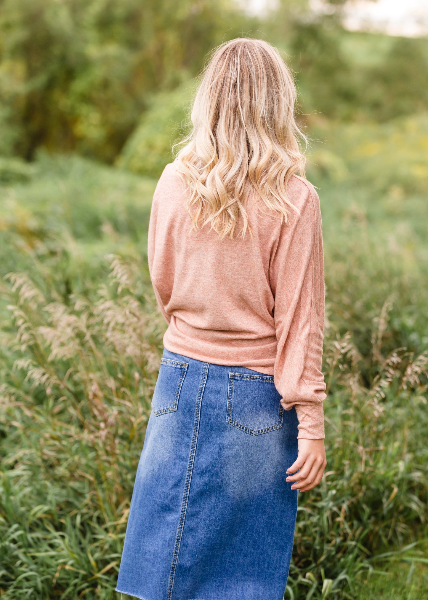 Burnt Orange Boat Neck Top - FINAL SALE Tops