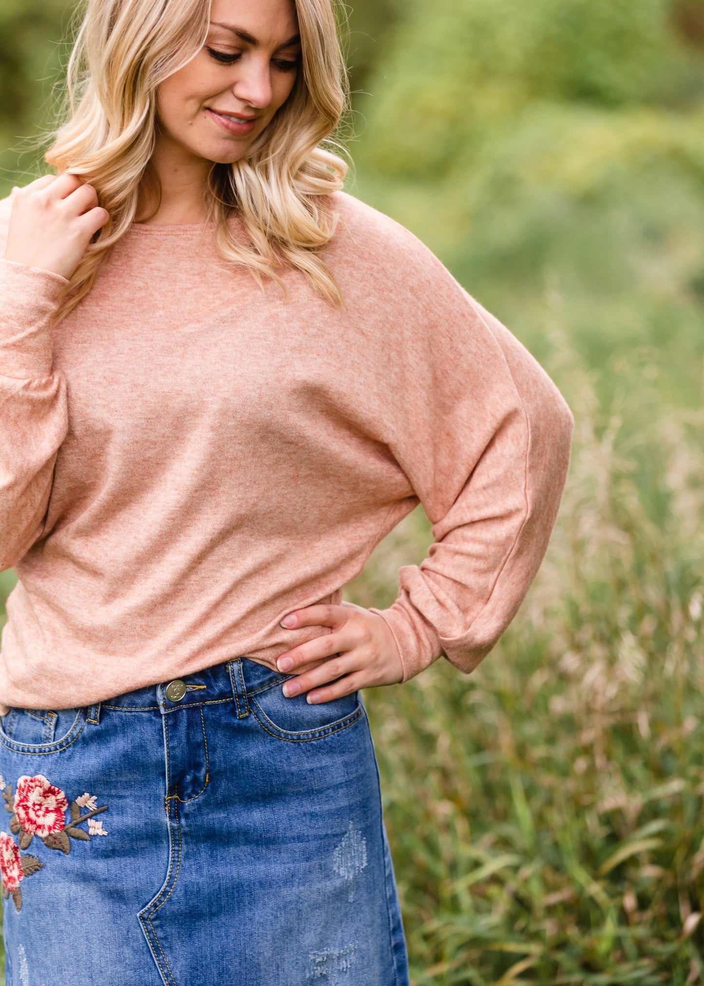 Burnt Orange Boat Neck Top - FINAL SALE Tops