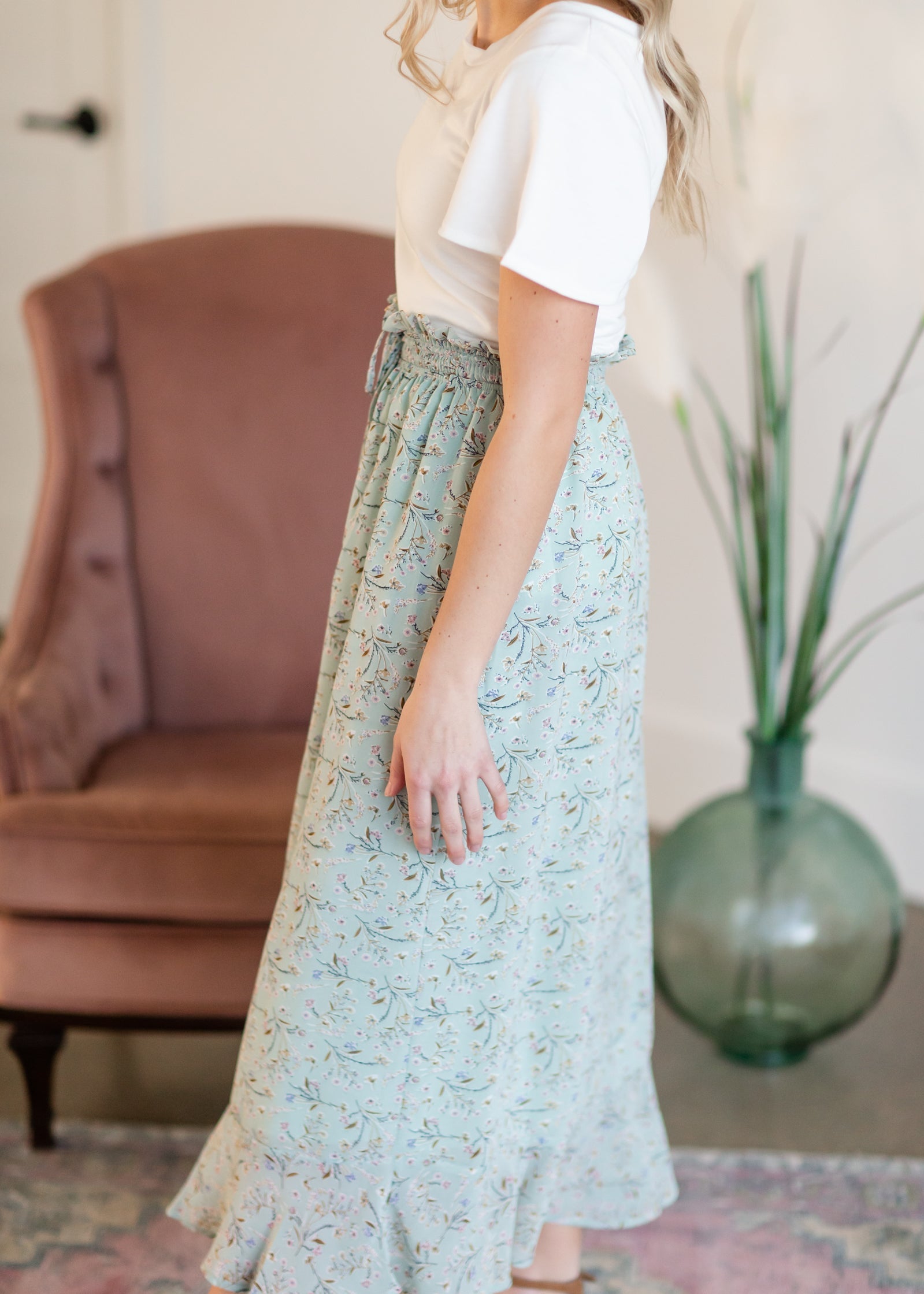 Button Front Maxi Skirt Skirts Mikarose