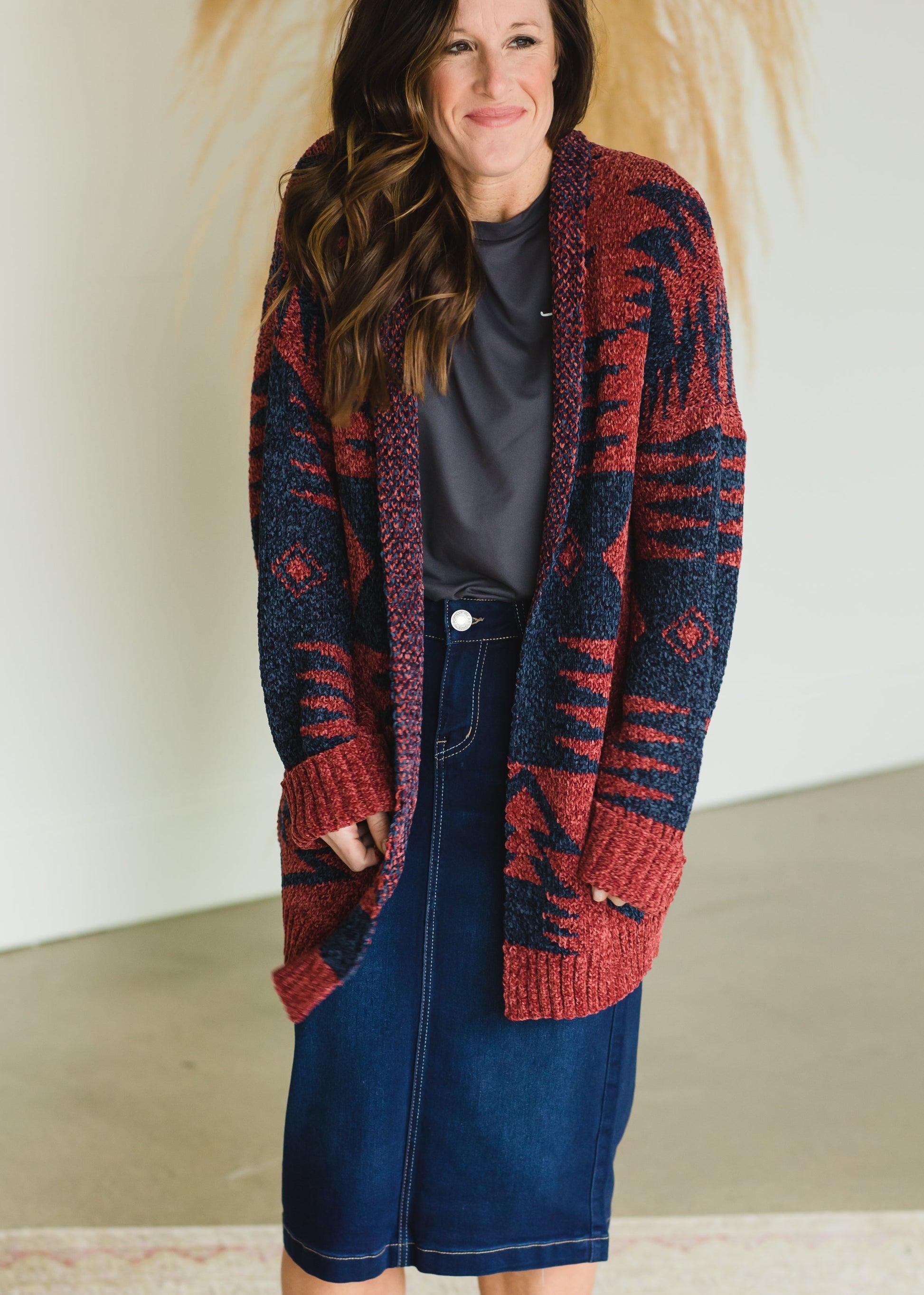 Chenille Aztec Print Cardigan - FINAL SALE Shirt