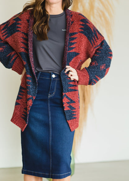 Chenille Aztec Print Cardigan - FINAL SALE Shirt