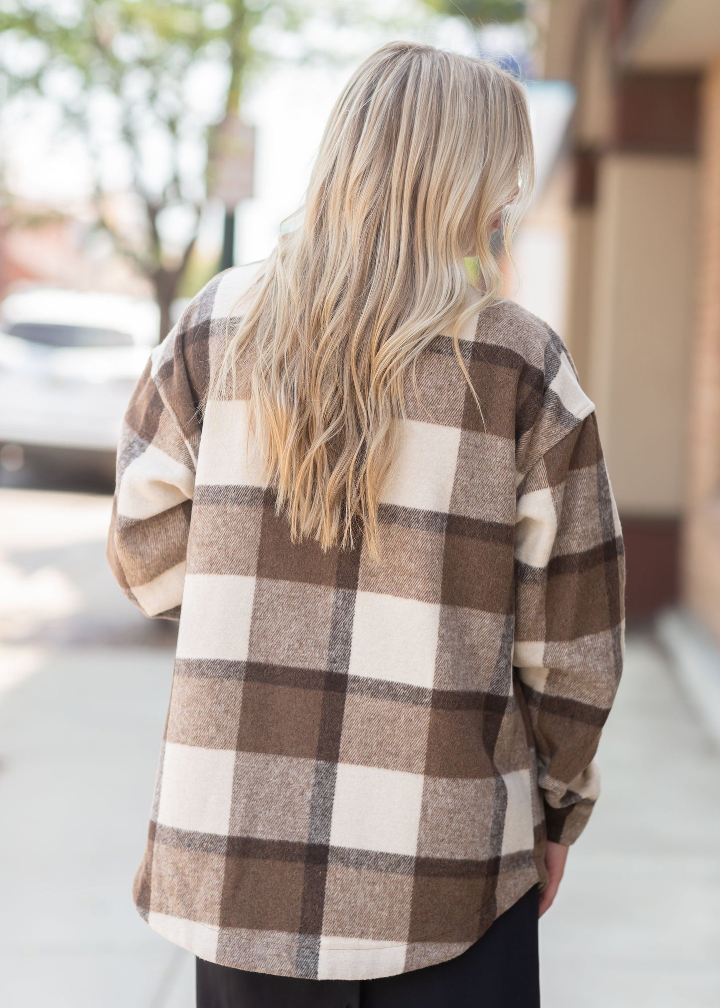 Collared Button Closure Jacket Tops