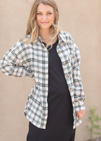 Collared Button Closure Shirt Tops