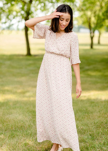 Cream Ditsy Floral Maxi Dress - FINAL SALE Dresses