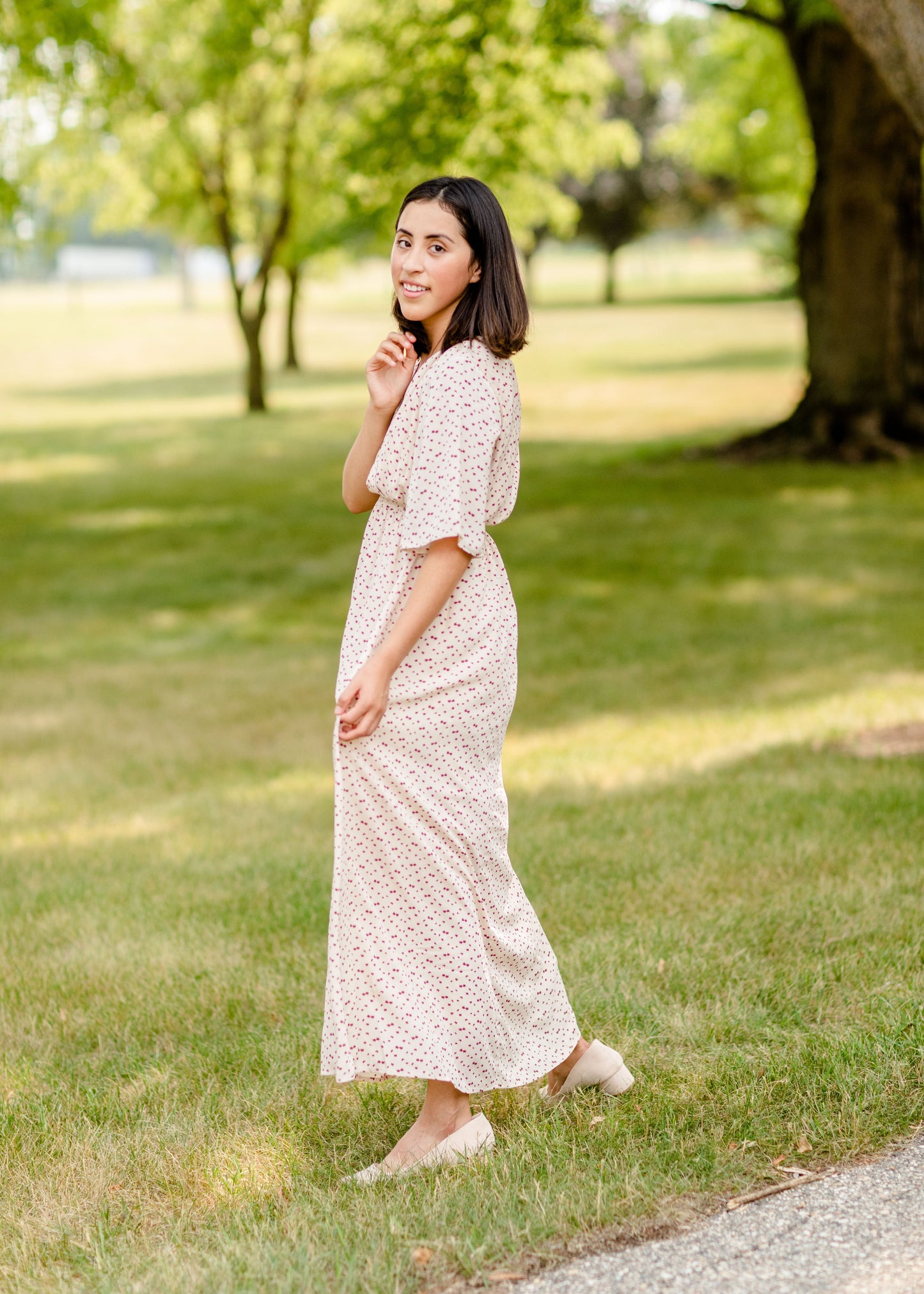 Cream Ditsy Floral Maxi Dress - FINAL SALE Dresses