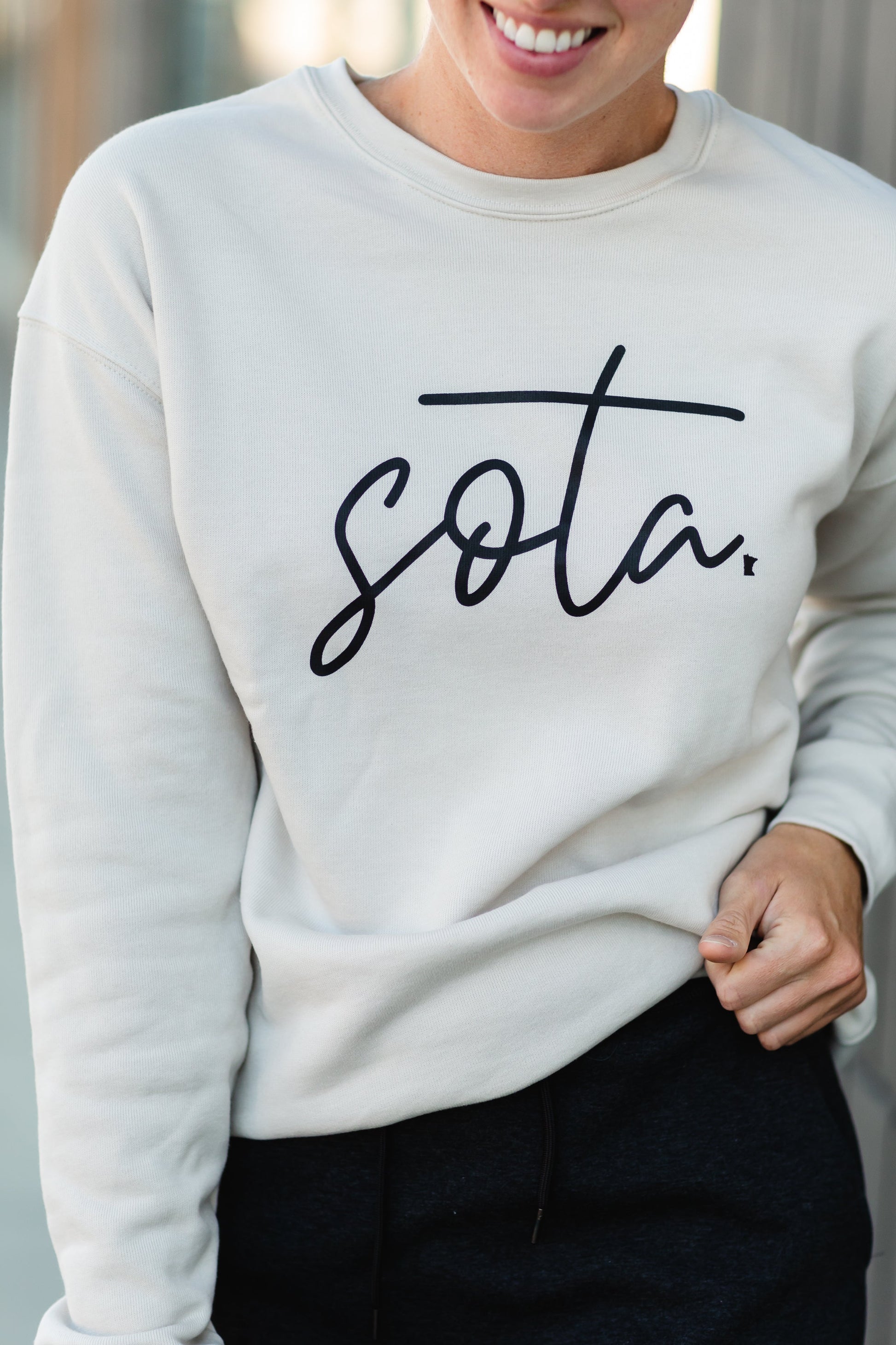 Cream Sota Crewneck Sweatshirt - FINAL SALE Tops