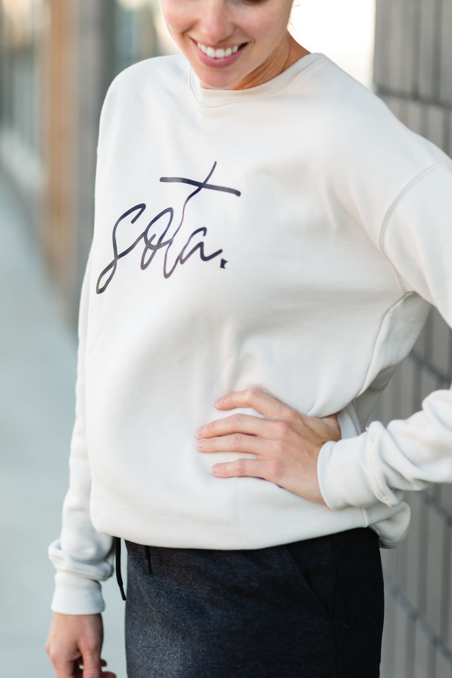 Cream Sota Crewneck Sweatshirt - FINAL SALE Tops