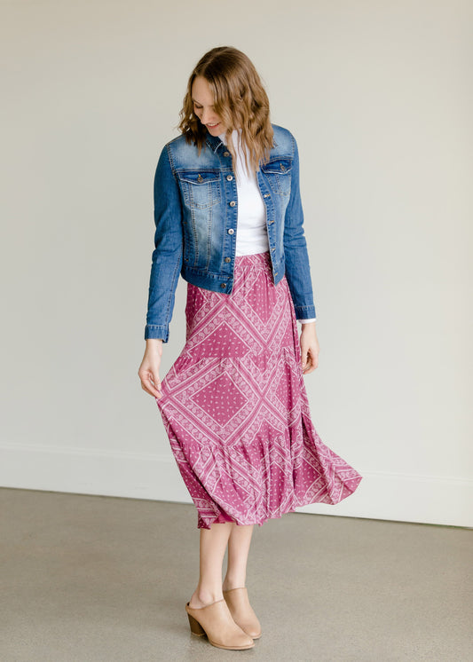 Crinkle Tiered Midi Skirt - FINAL SALE Skirts