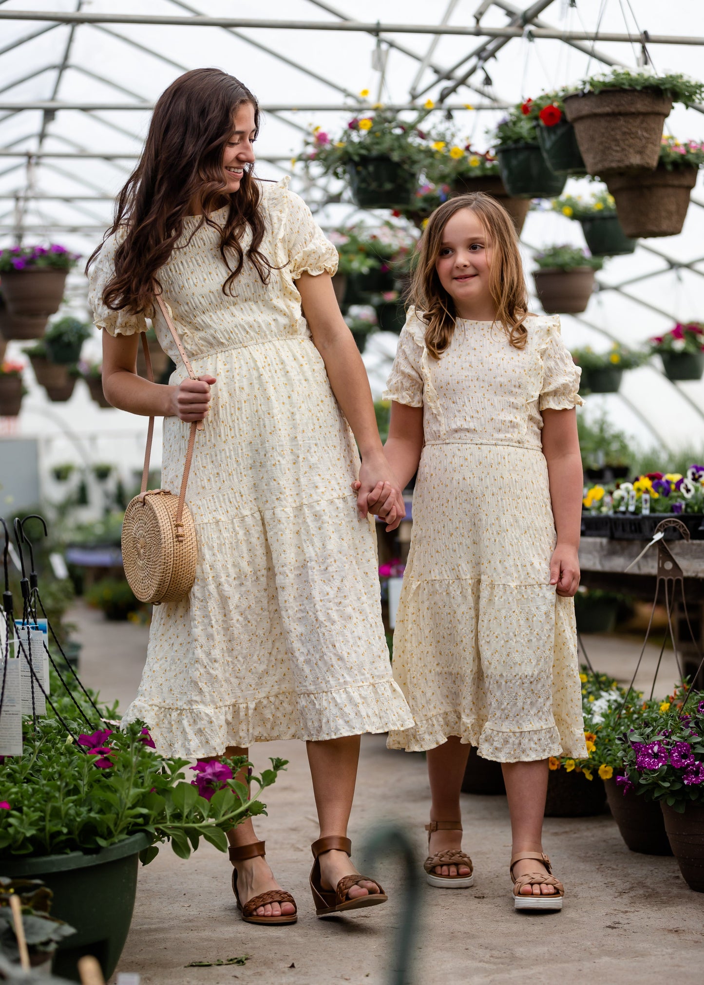 Dainty Ruffle Sleeve Midi Dress Dresses Yellow