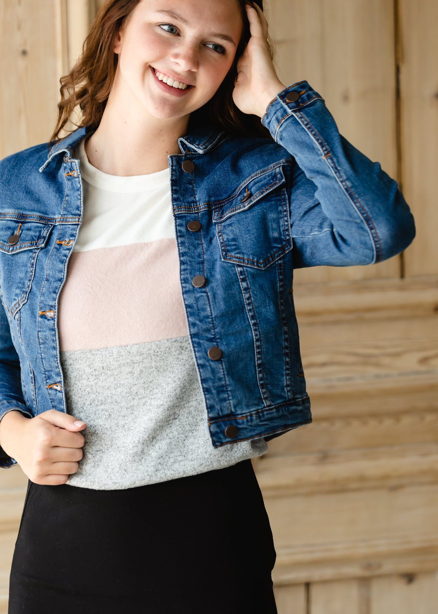 Dark Denim Jean Jacket - FINAL SALE Tops