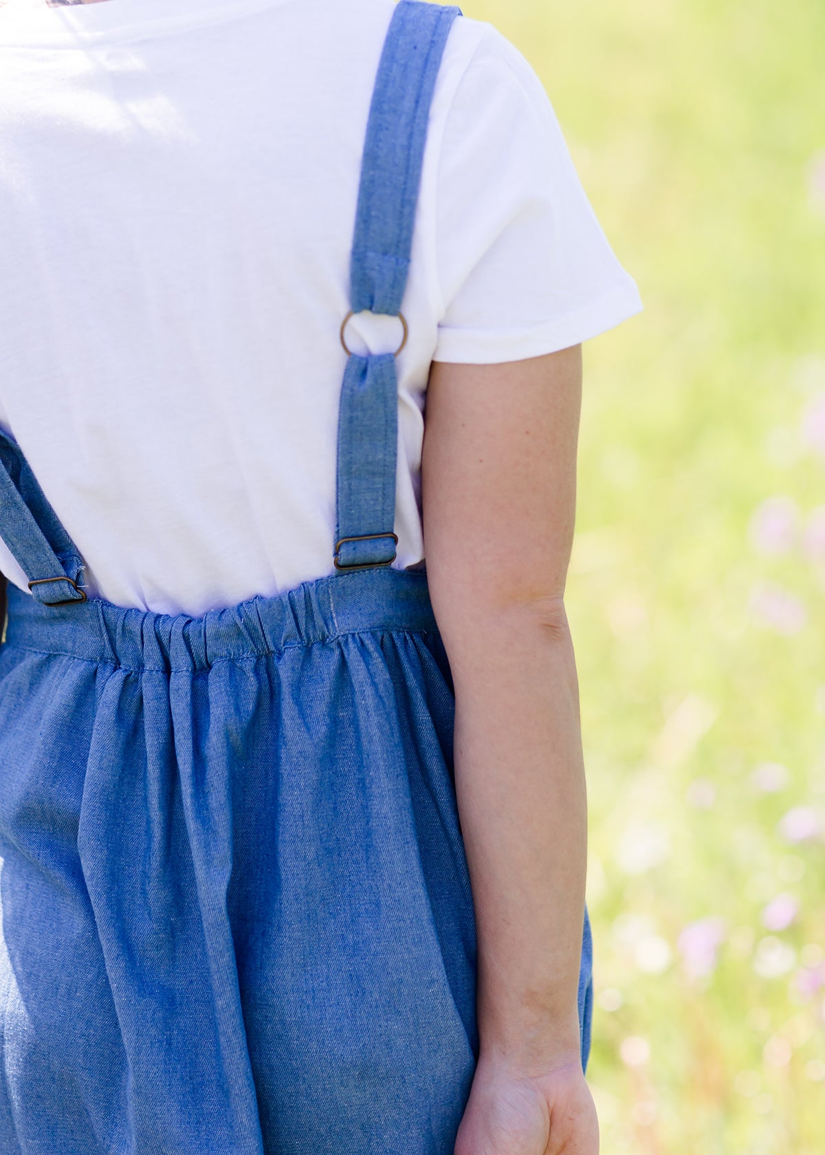 women's denim v neck button front dress