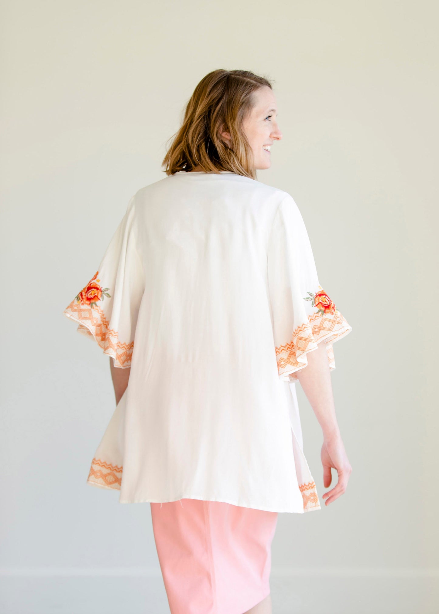 Embroidered Floral Open Front Kimono - FINAL SALE Layering Essentials