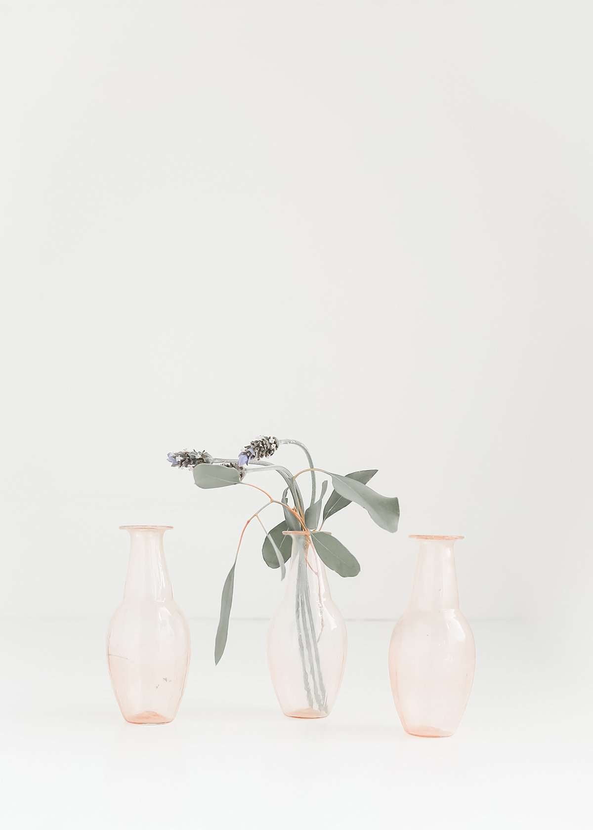 hand blown blush vase