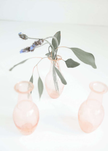 hand blown blush vase