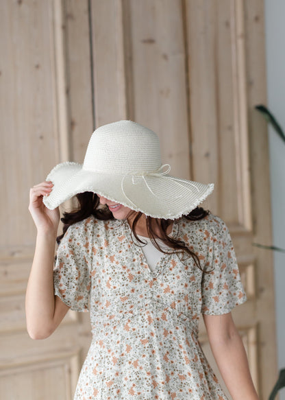 Floppy Straw Hat Accessories Space 46 Ivory