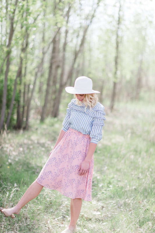 Floral Midi Skirt Skirts