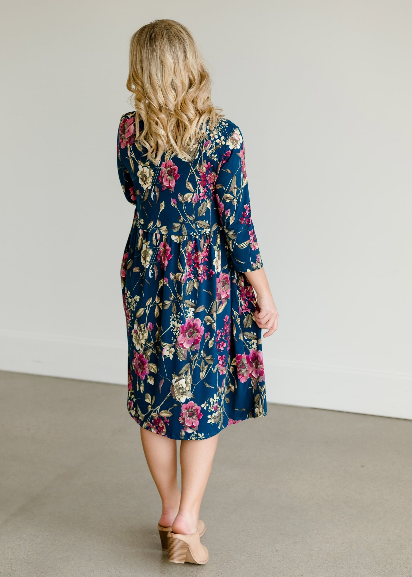 Floral Peplum Midi Dress - FINAL SALE Dresses