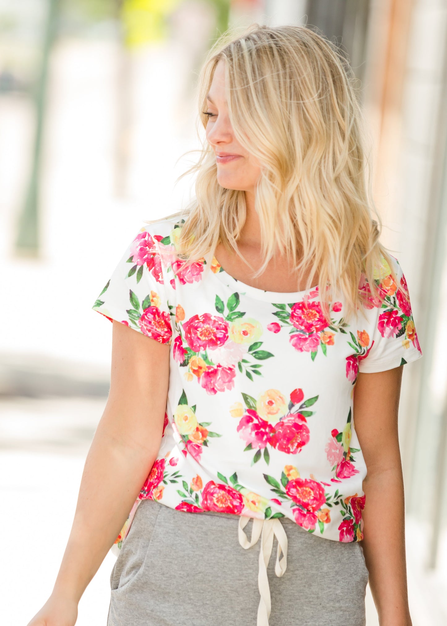 Floral Ultra Soft Short Sleeve Tee - FINAL SALE Tops