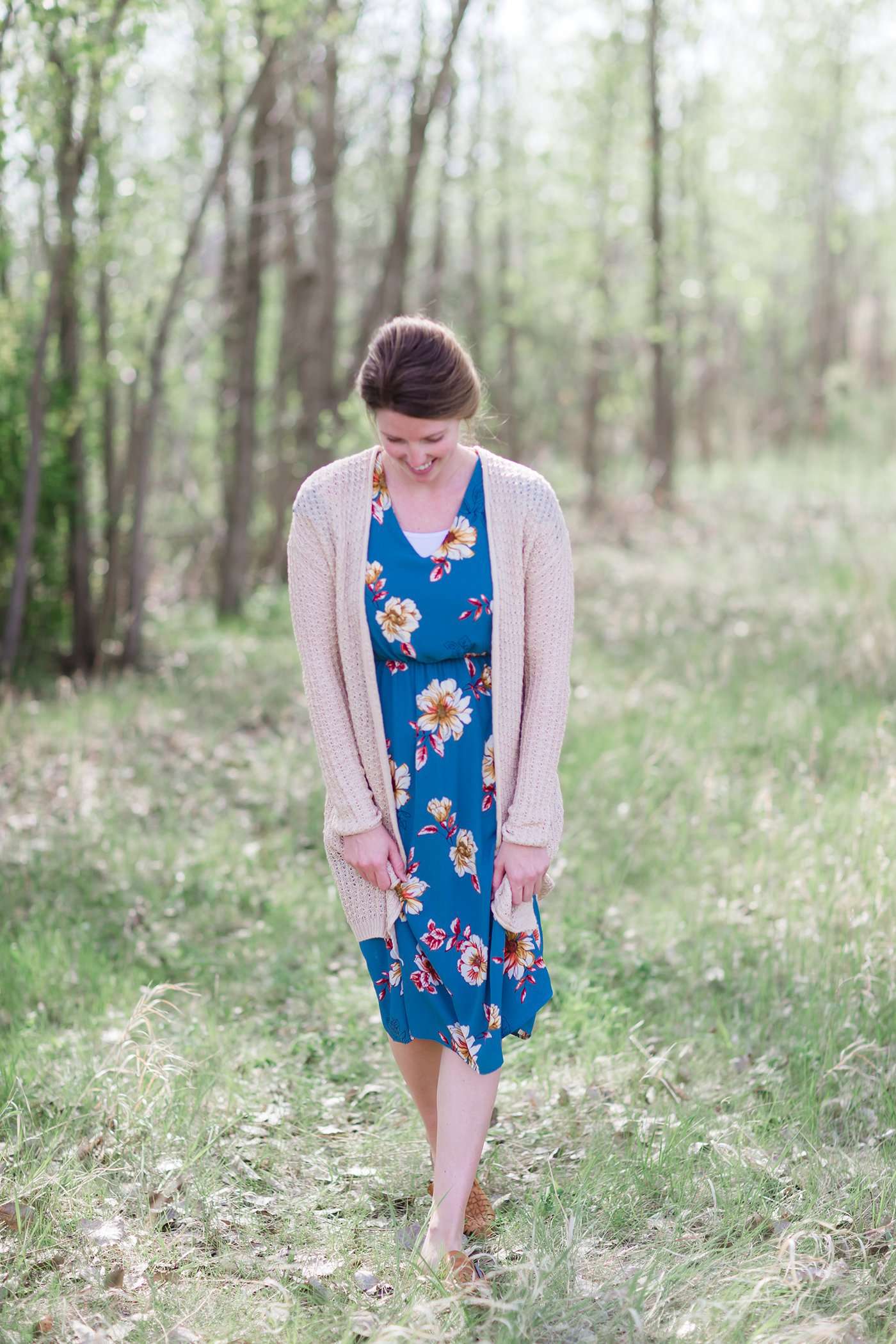 Flutter & Floral Midi Dress Dresses