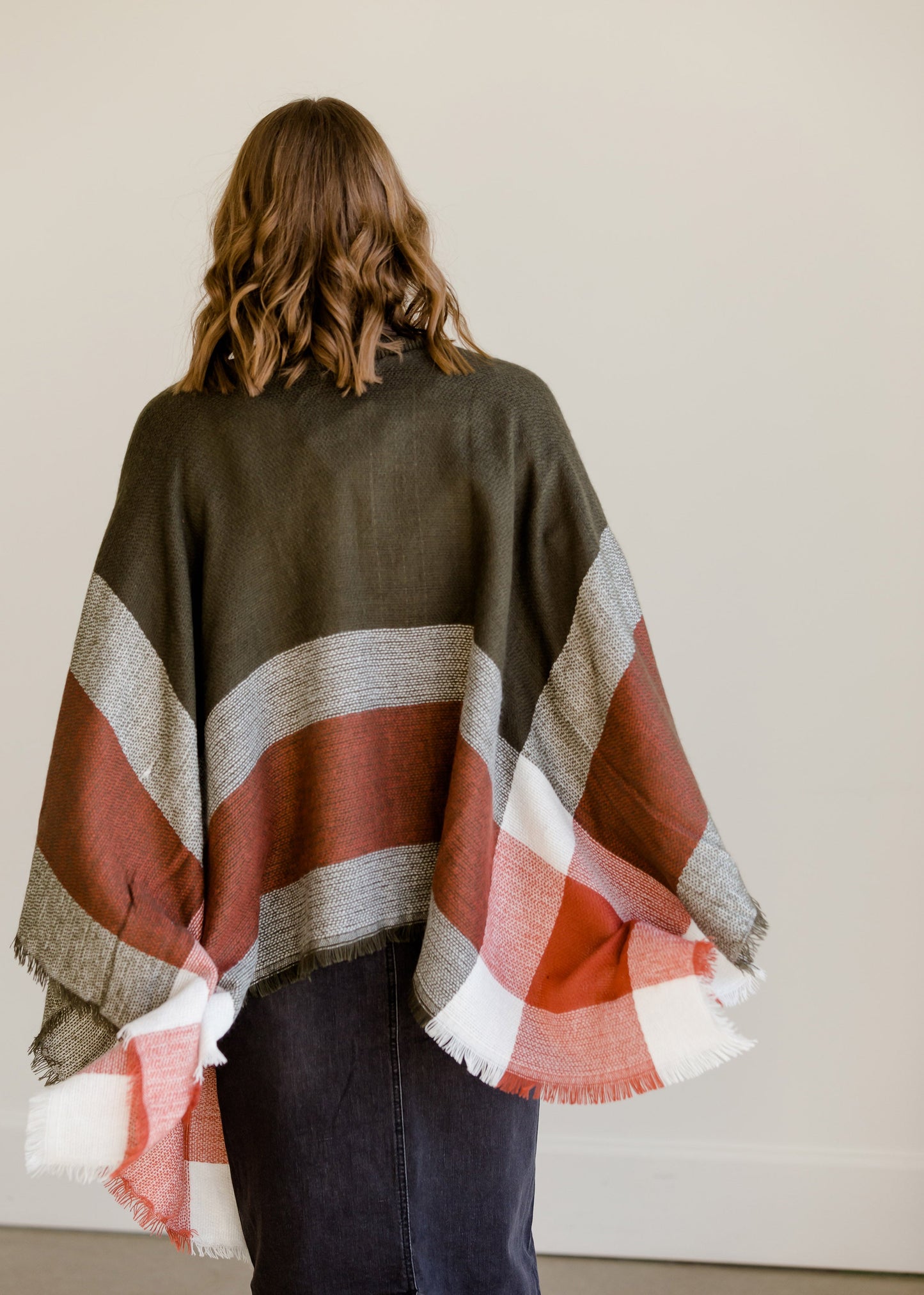 Fringe Turtleneck Poncho - FINAL SALE Tops