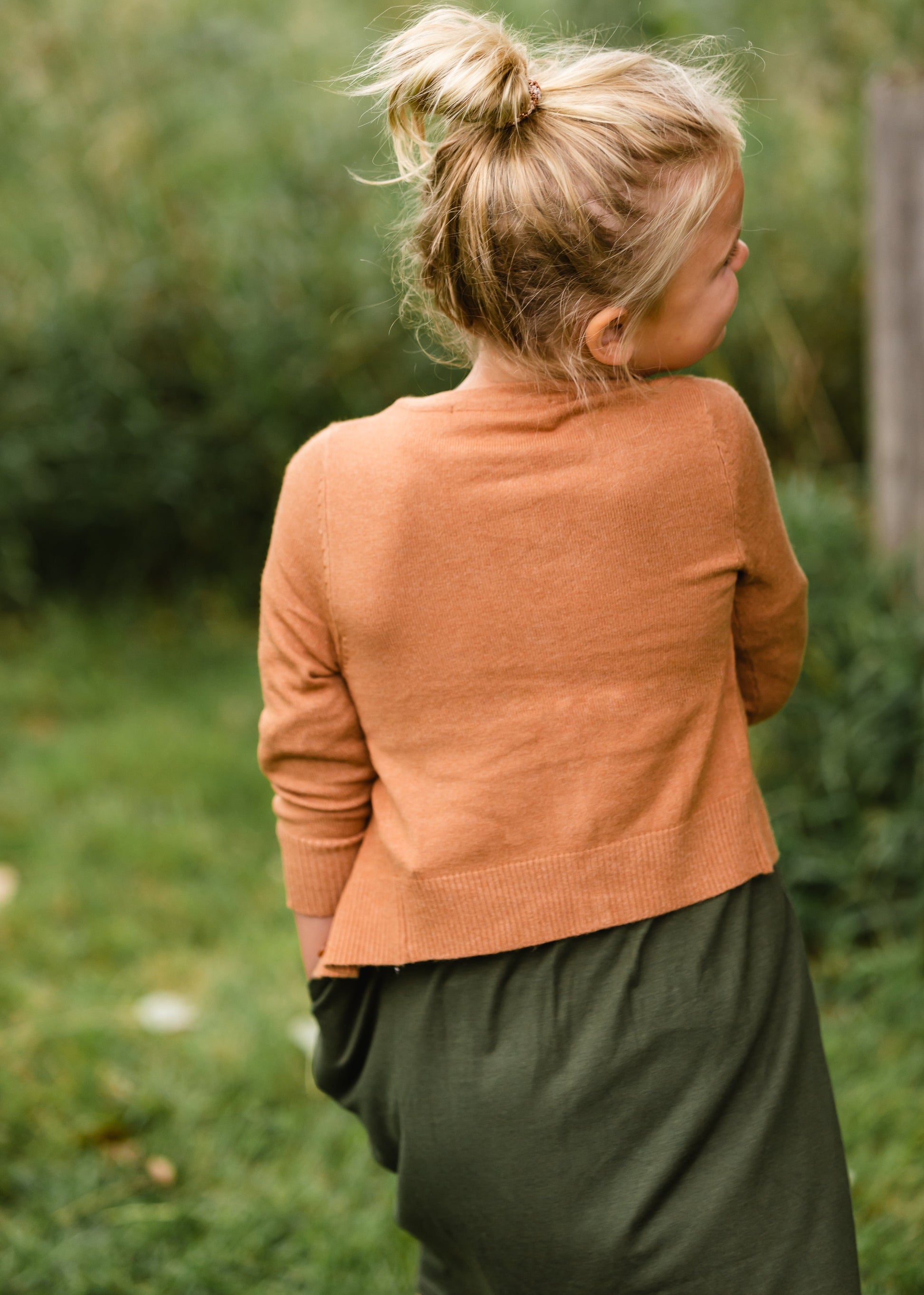 Girls Camel Sweater Cardigan - FINAL SALE Tops