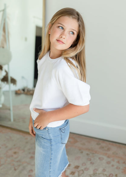 Girls Gianna Terry Tee Girls Z Supply White / 7-8