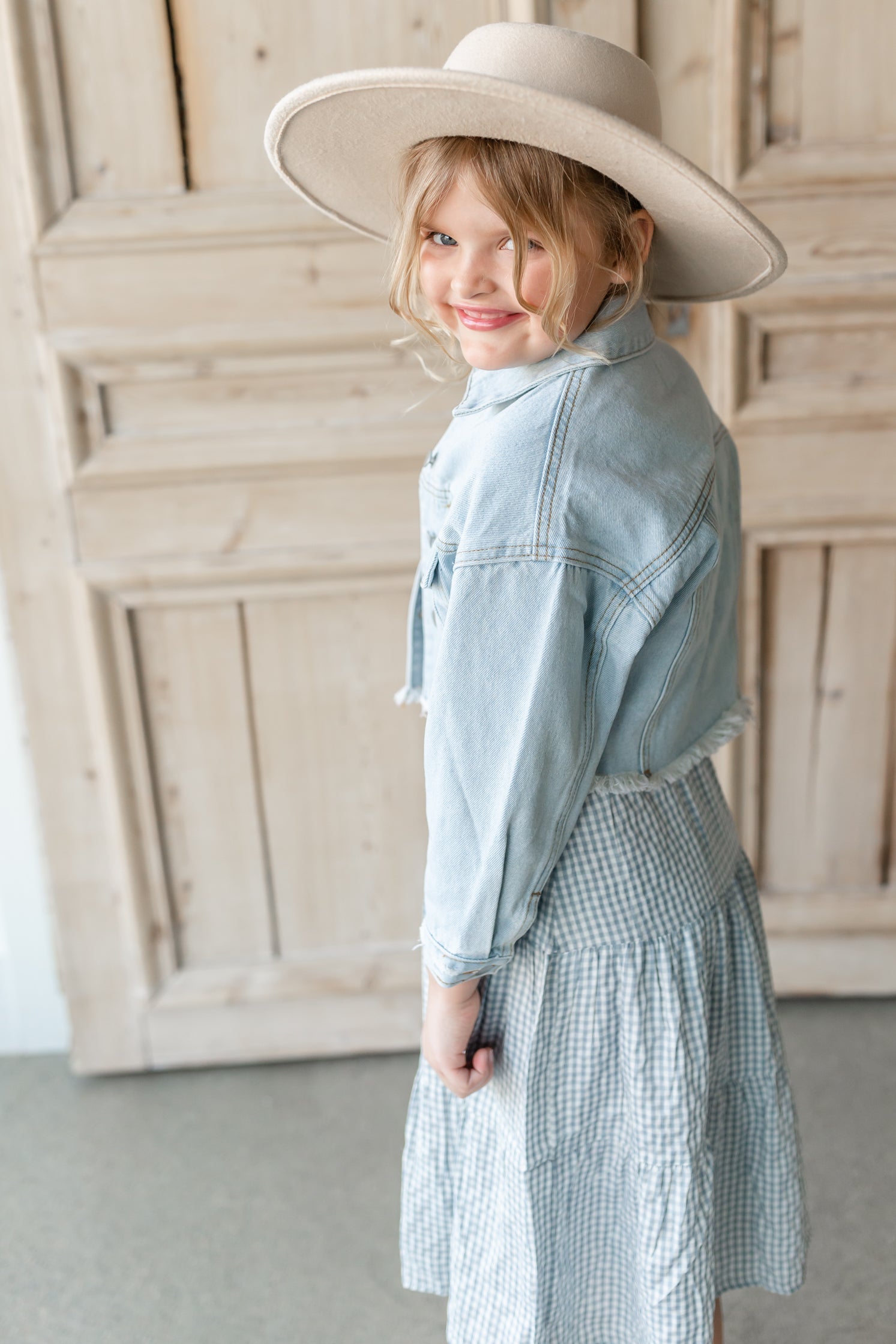 Girls Light Wash Denim Jacket Girls Hayden