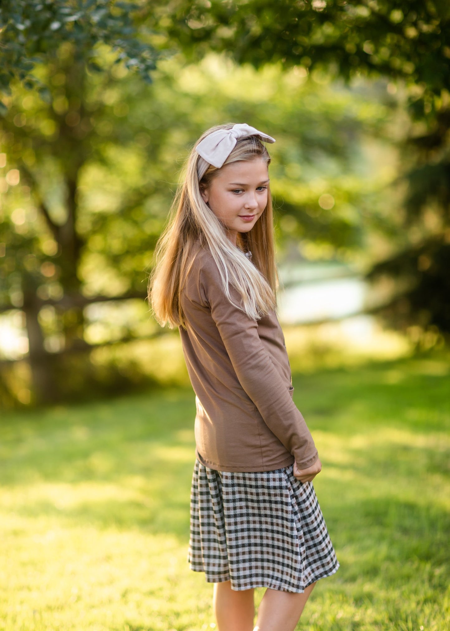 Girls Soft Cotton Dark Mocha Cardigan Girls Woodmouse & Thistle