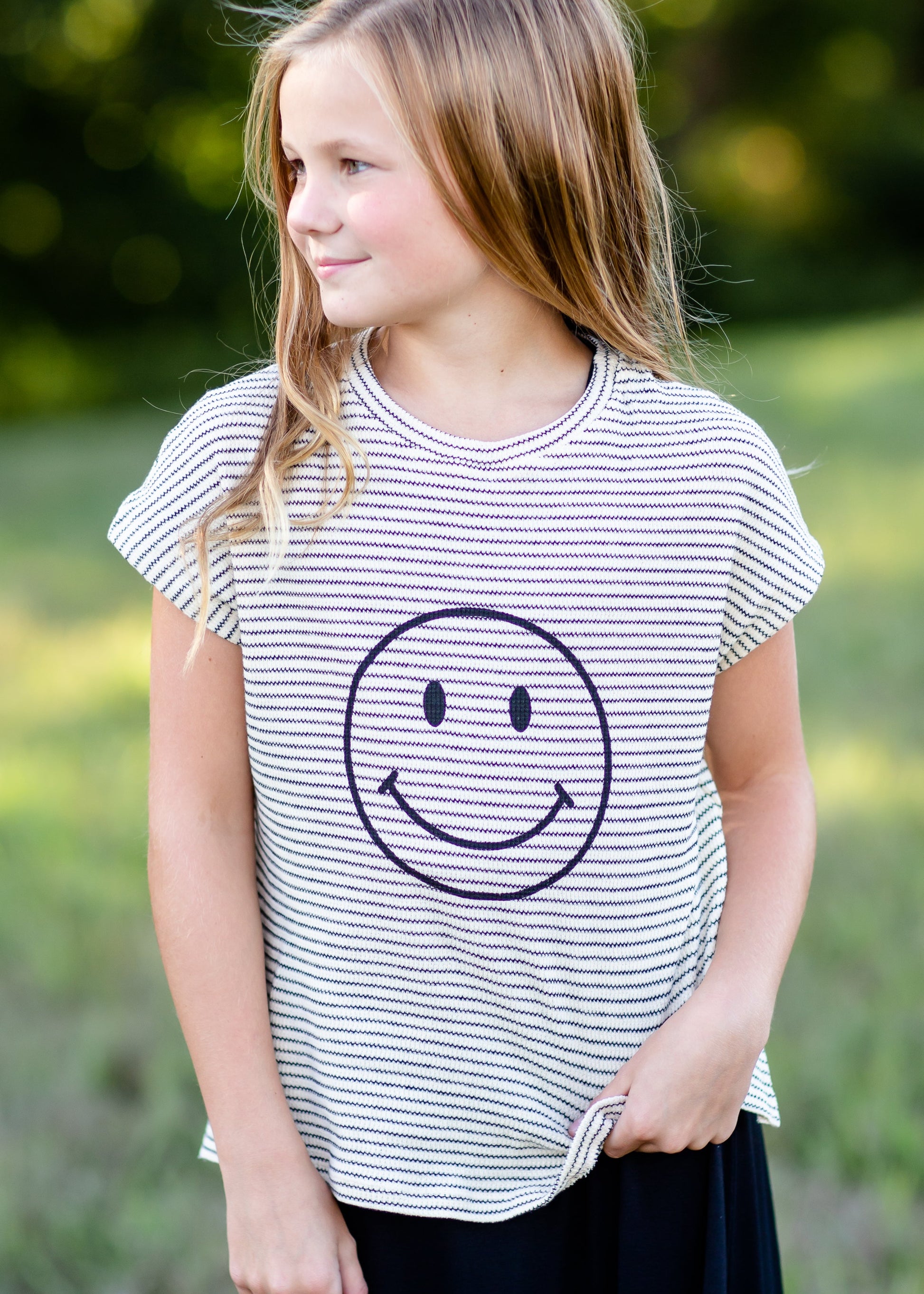 Girls Striped Smile Top Girls