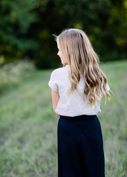 Girls Striped Smile Top Girls