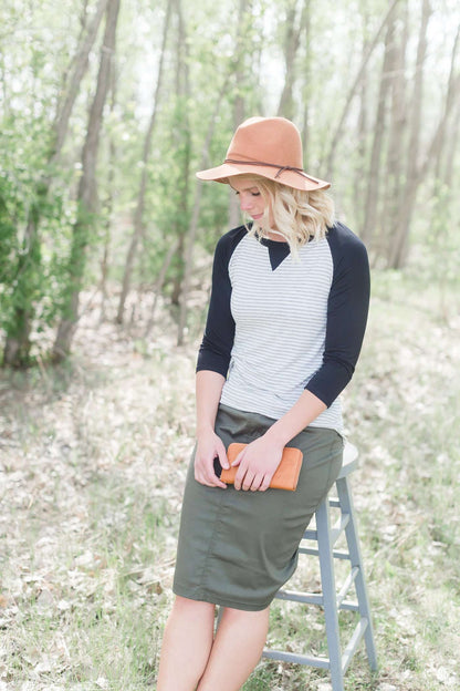 Gold Accent Faux Leather Wristlet Accessories