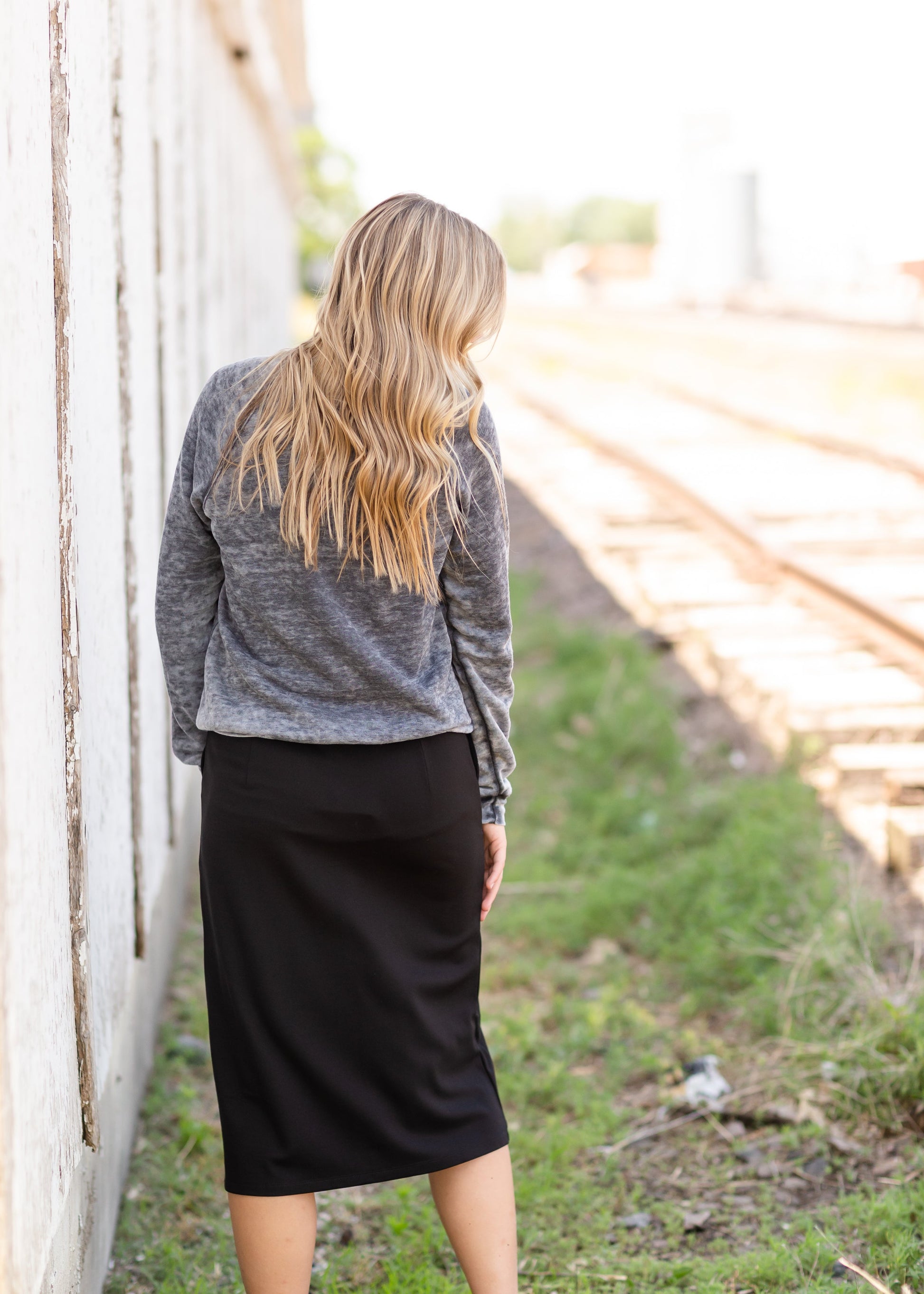 Gray Crewneck Support Your Local Farmers Sweatshirt Tops