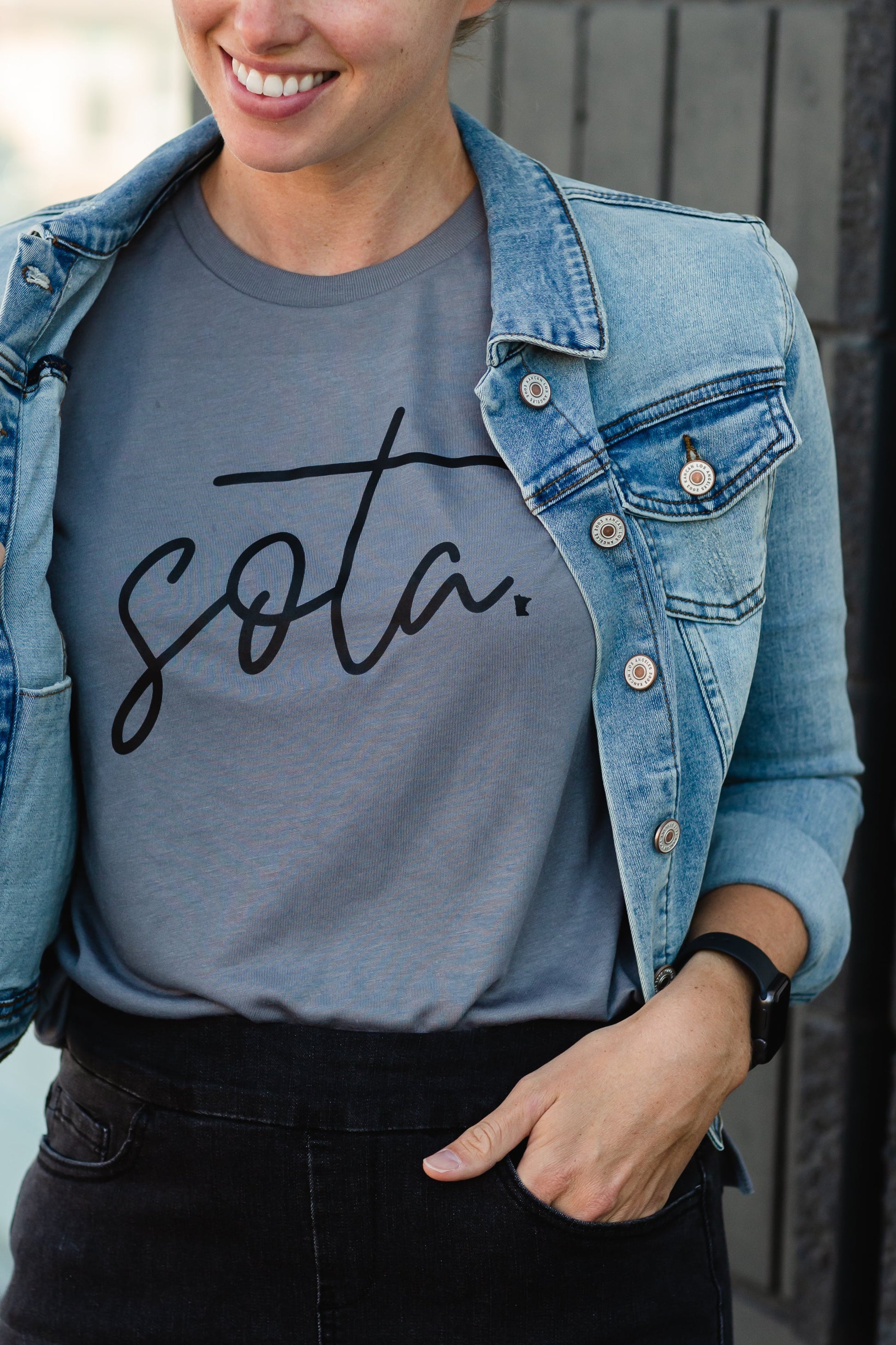 Gray Dolman Sleeve Sota Tee - FINAL SALE Tops