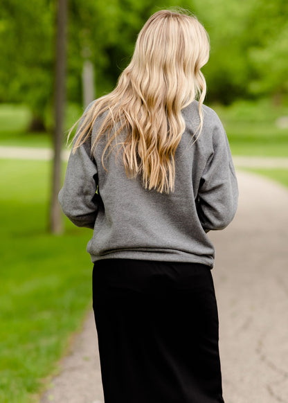 Gray Escape to the Lake Crewneck Sweatshirt Tops