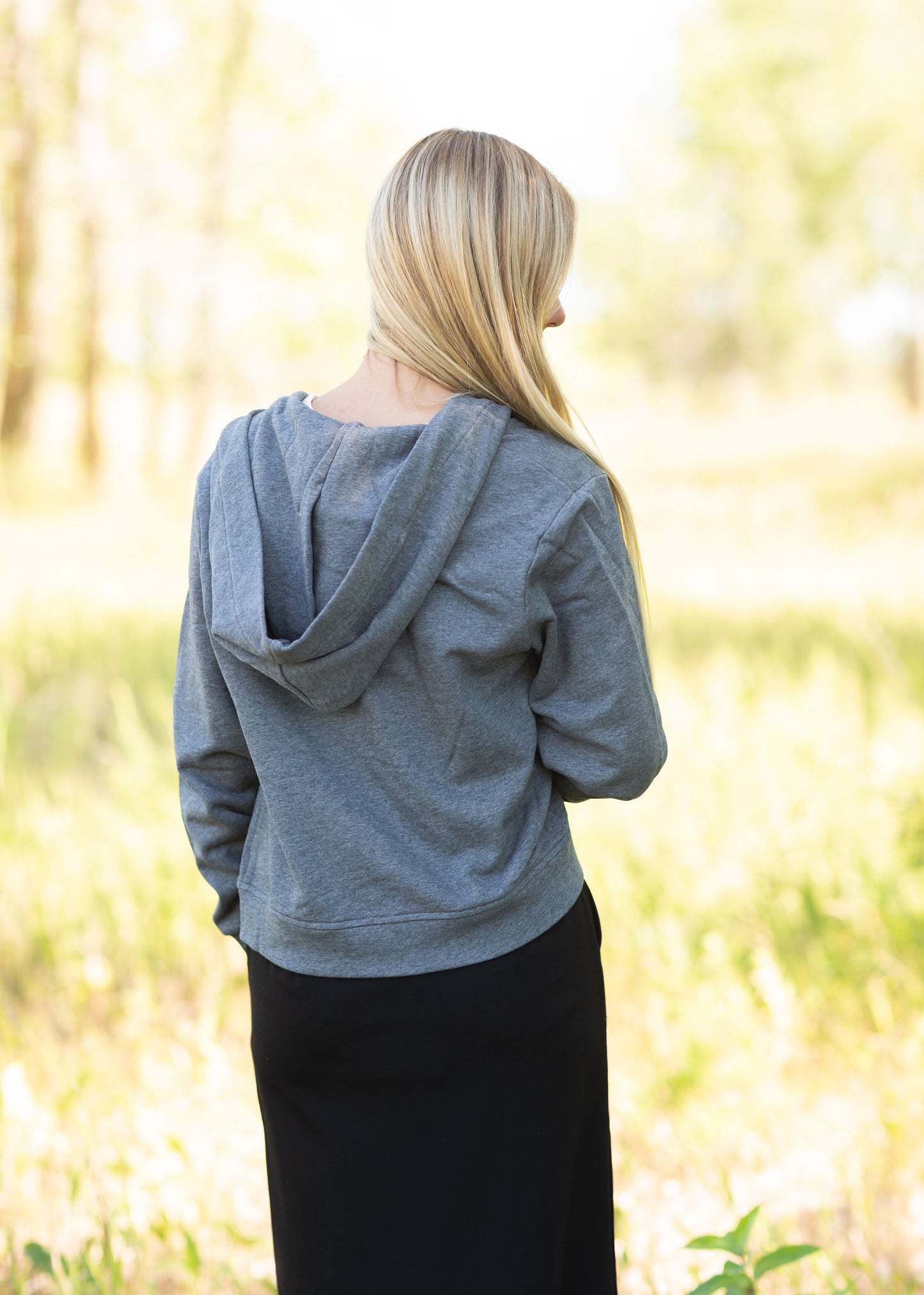 Gray + Olive Belted Jacket Tops