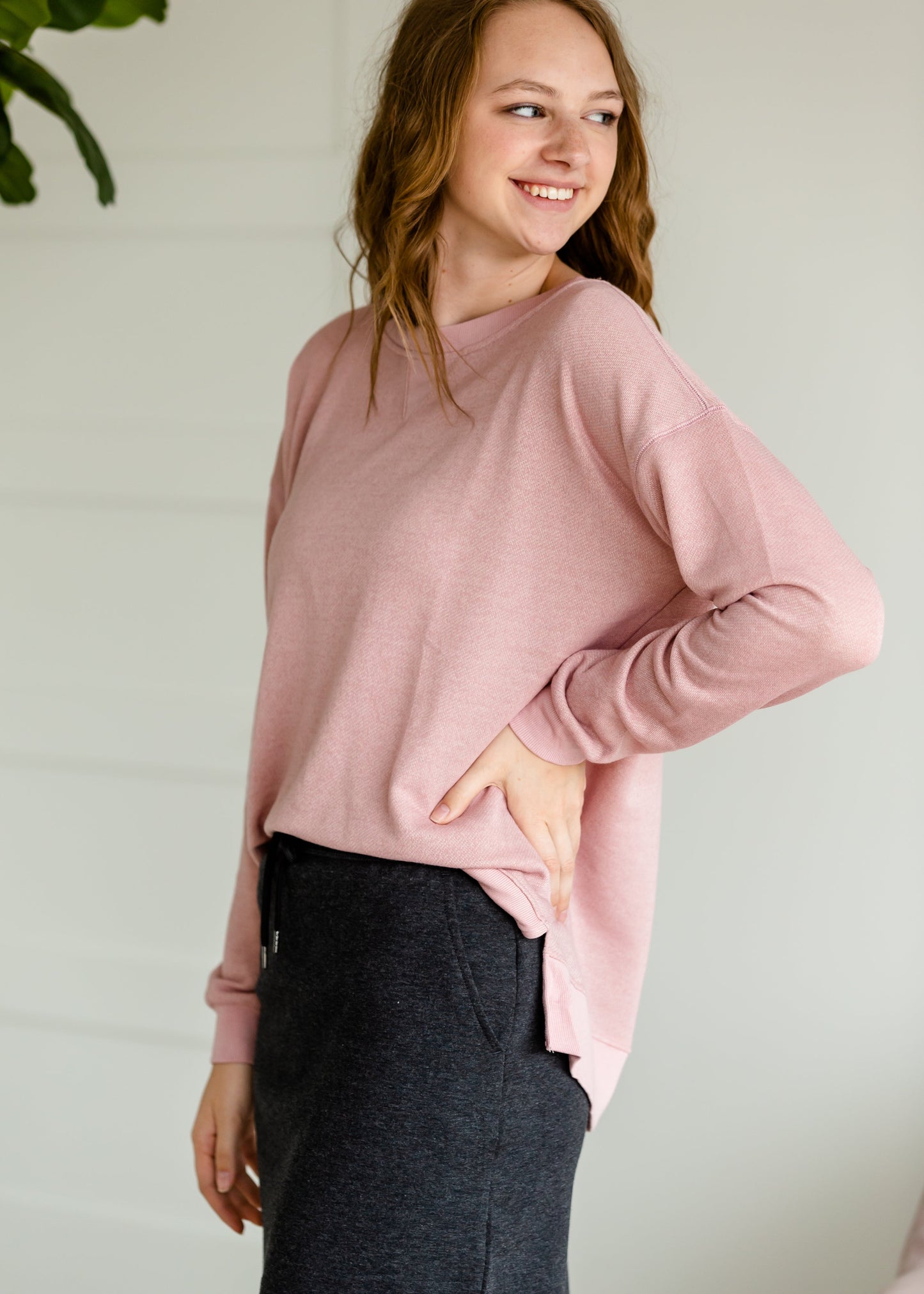 Hacci Brushed Blush Pullover Sweater - FINAL SALE Tops