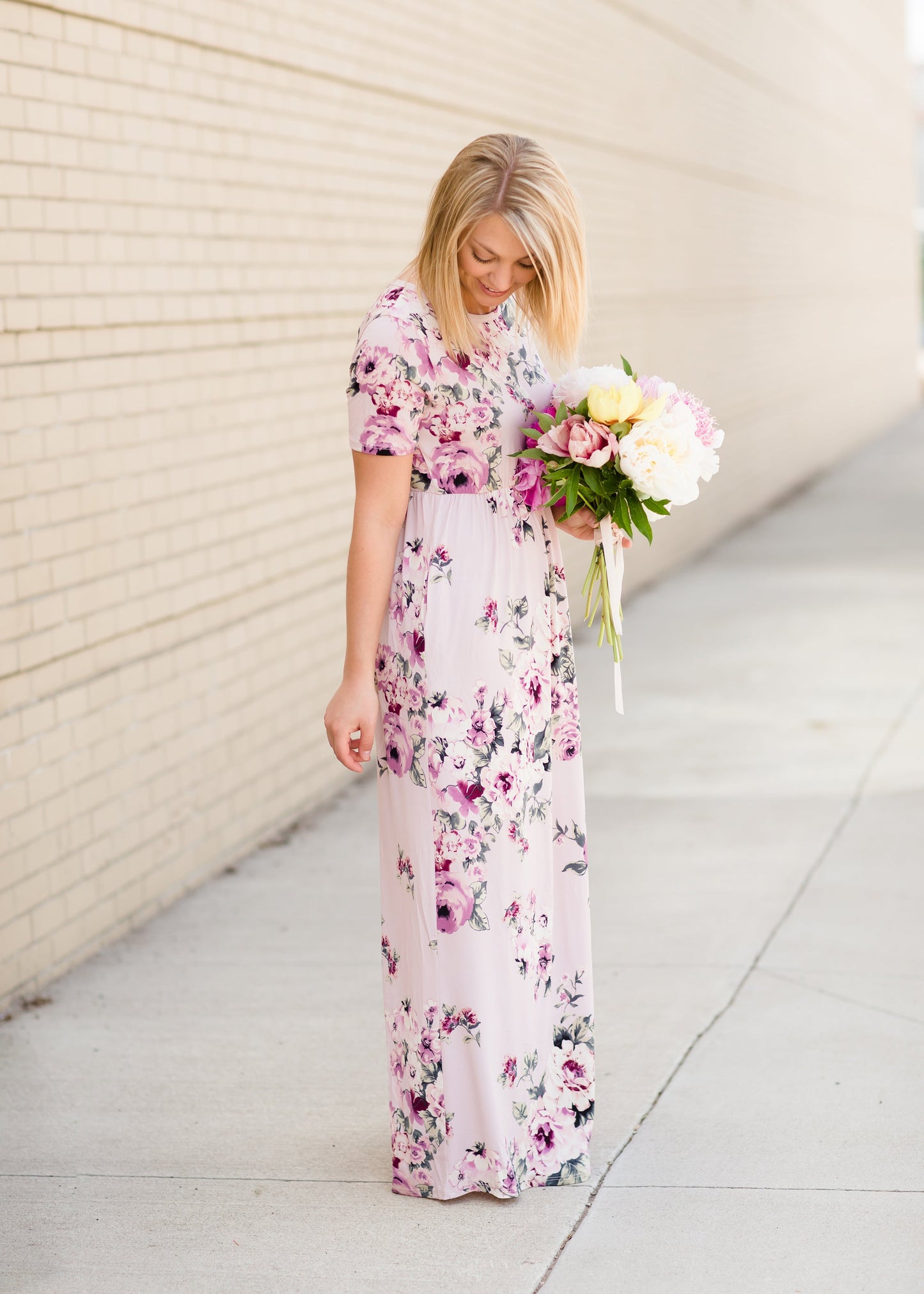 Pink Floral Maxi Dress