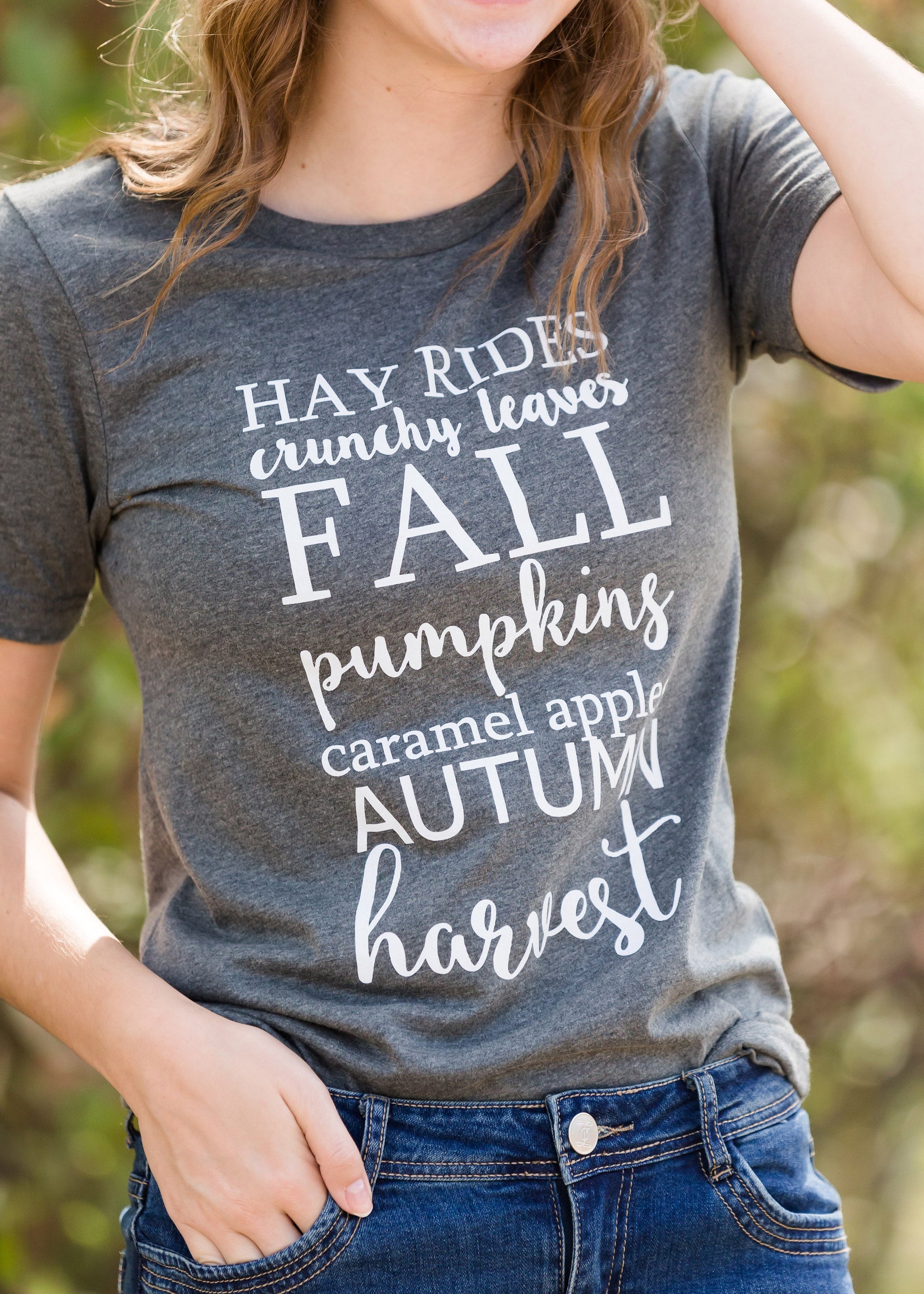 Hayrides + Leaves Graphic Tee - FINAL SALE Tops