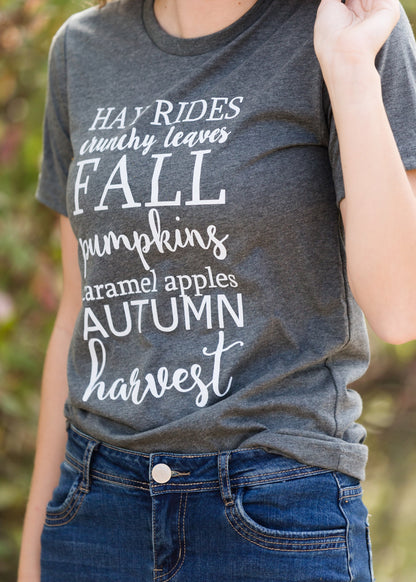 Hayrides + Leaves Graphic Tee - FINAL SALE Tops