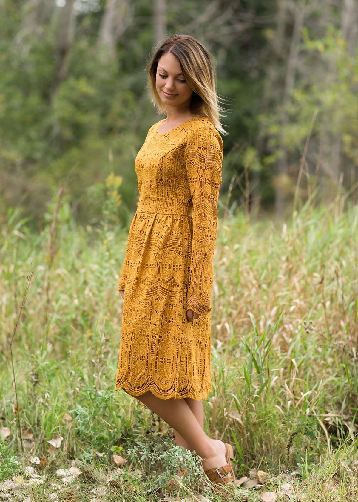 Honey and Lace Midi Dress Dresses